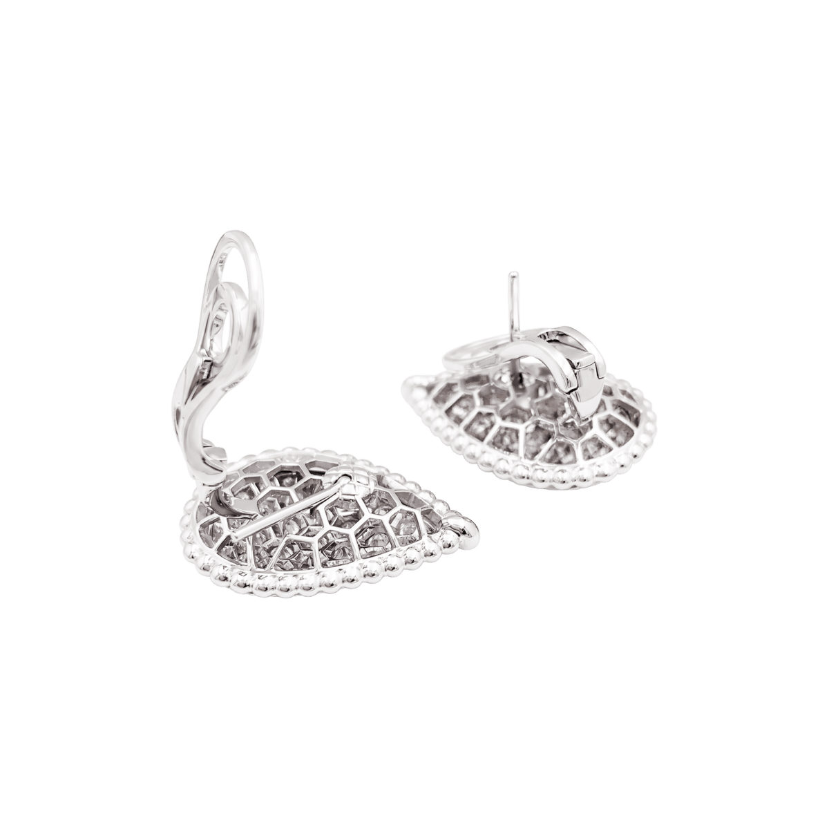 Boucles d'oreilles Clips BOUCHERON "Serpent Bohème" en or blanc et diamants - Castafiore