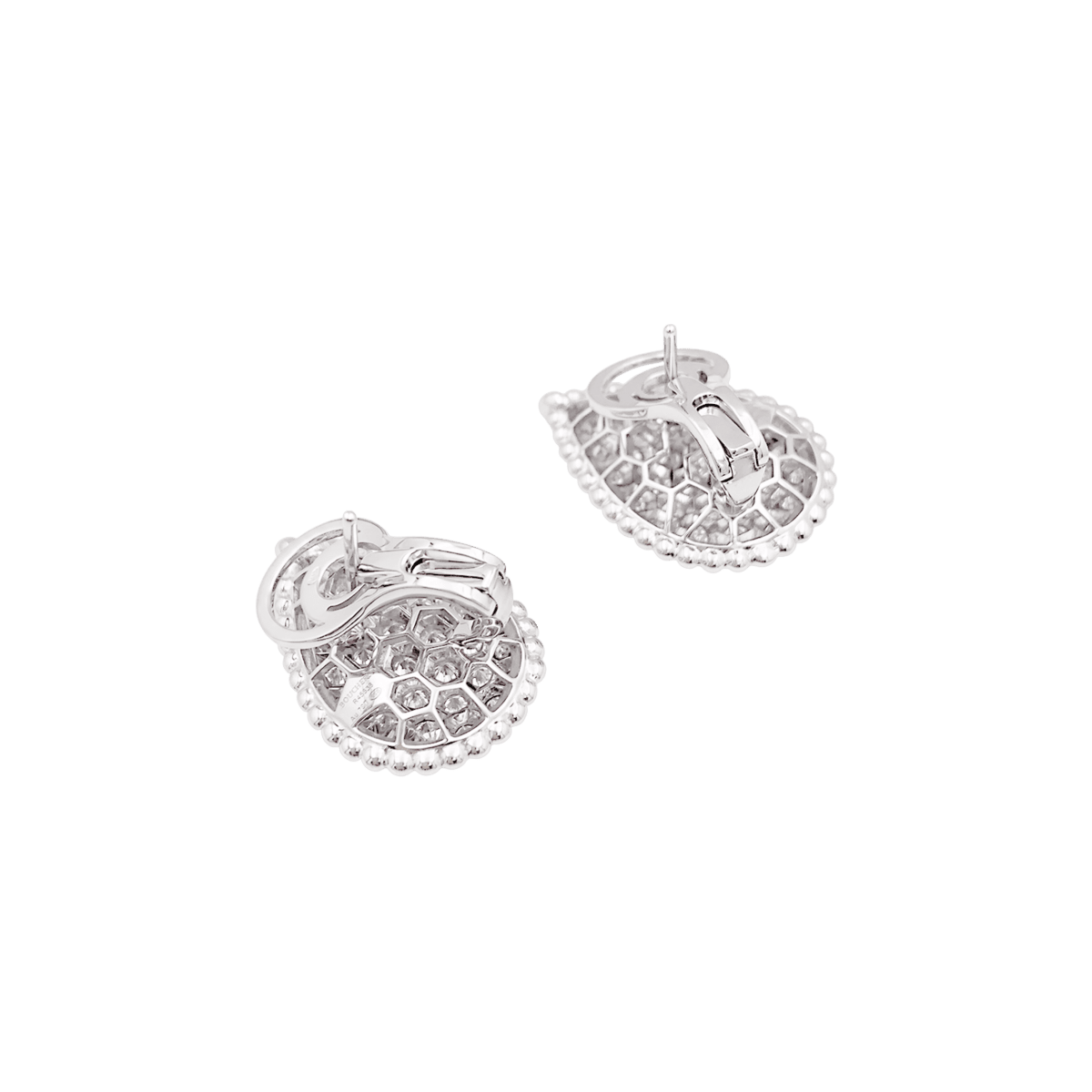 Boucles d'oreilles Clips BOUCHERON "Serpent Bohème" en or blanc et diamants - Castafiore