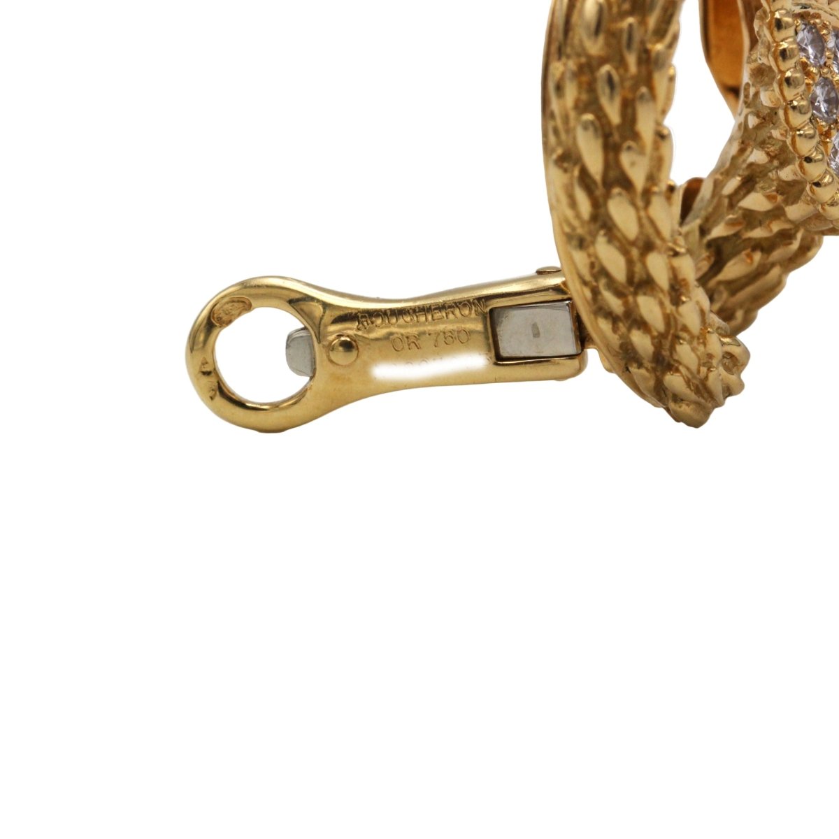 Boucles d'oreilles Clips BOUCHERON "Serpent Bohème" en or jaune et diamants - Castafiore