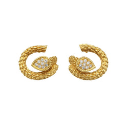 Boucles d'oreilles Clips BOUCHERON "Serpent Bohème" en or jaune et diamants - Castafiore