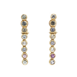 Boucles d'oreilles Clips BUCHERER en or jaune et saphirs - Castafiore