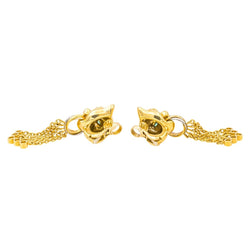 Boucles d'oreilles Clips CARTIER "Panthère" en or jaune, émeraudes et diamants - Castafiore