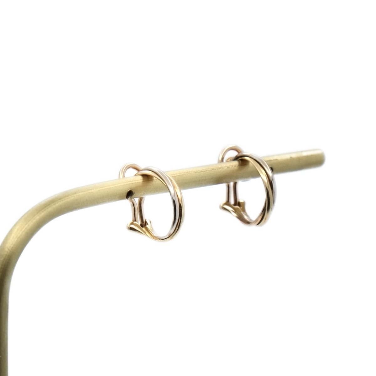 Boucles d'oreilles Clips CARTIER "Trinity" en or jaune et or rose - Castafiore