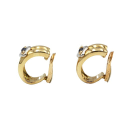 Boucles d'oreilles Clips CHAUMET en or blanc, or jaune et saphirs - Castafiore
