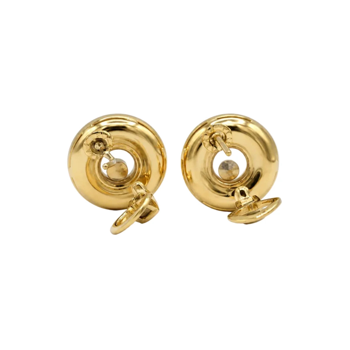 Boucles d'oreilles Clips CHOPARD "Happy Diamond" en or jaune et diamants - Castafiore
