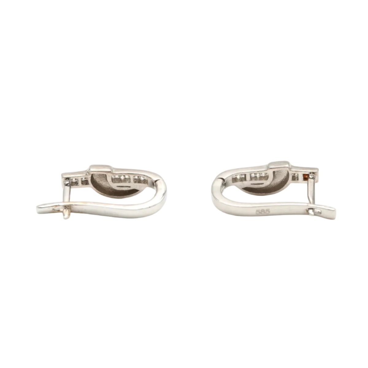 Boucles d'oreilles Clips en or blanc et diamants - Castafiore