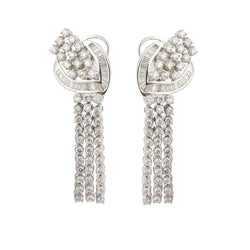 Boucles d'Oreilles Clips en or blanc et diamants - Castafiore