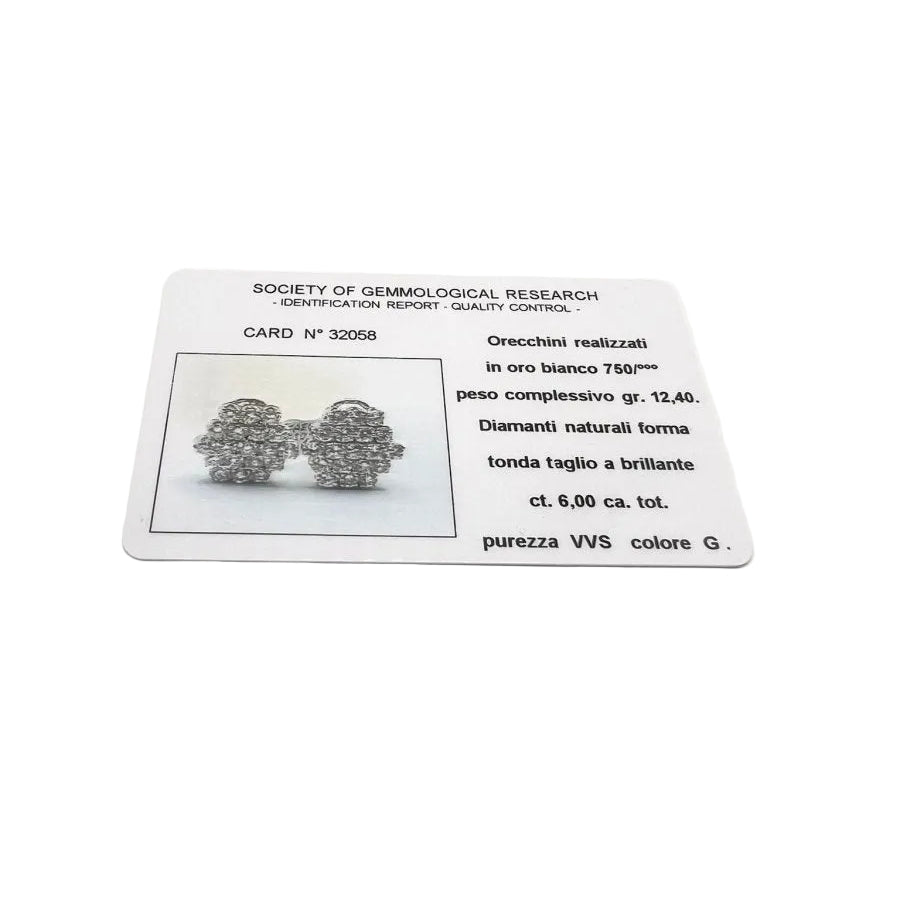 Boucles d'oreilles Clips en or blanc et diamants - Castafiore