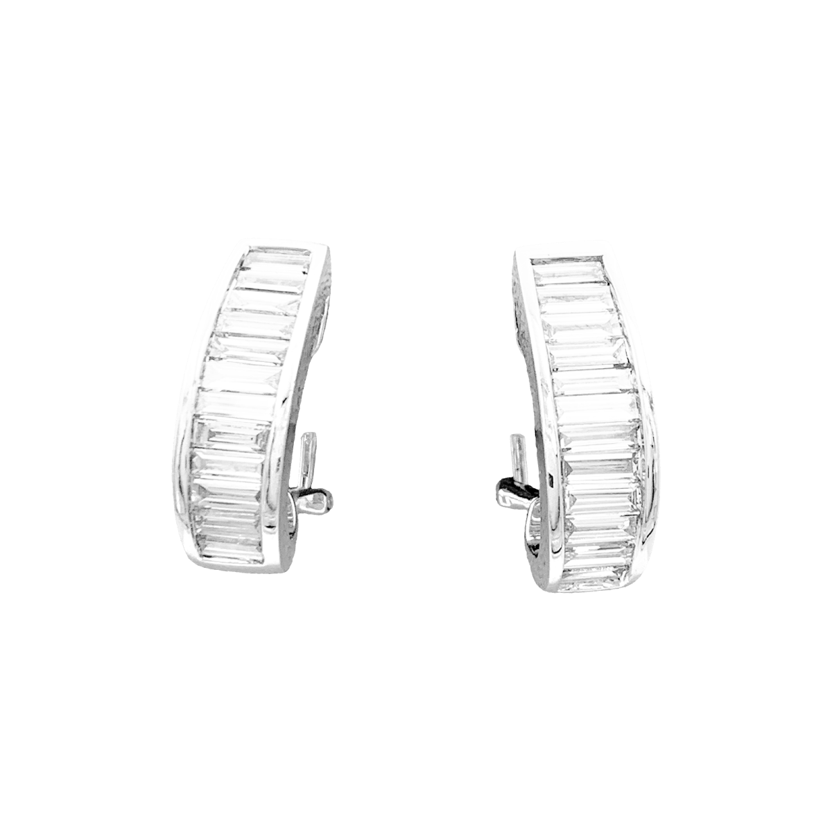 Boucles d'oreilles Clips en or blanc et diamants - Castafiore