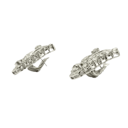 Boucles d'oreilles Clips en or blanc et diamants - Castafiore