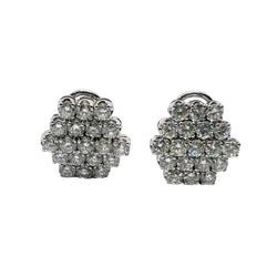 Boucles d'oreilles Clips en or blanc et diamants - Castafiore