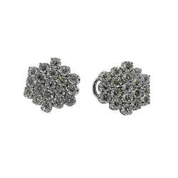 Boucles d'oreilles Clips en or blanc et diamants - Castafiore