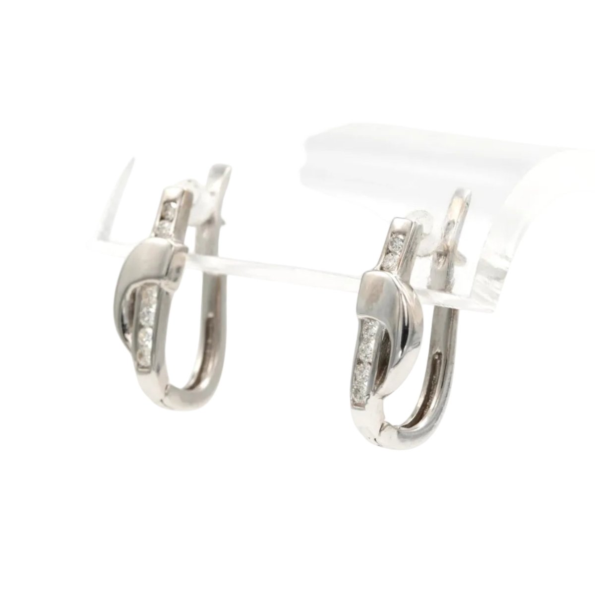 Boucles d'oreilles Clips en or blanc et diamants - Castafiore