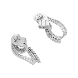 Boucles d'oreilles Clips en or blanc et diamants - Castafiore