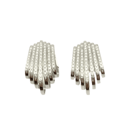 Boucles d'oreilles Clips en or blanc et diamants - Castafiore