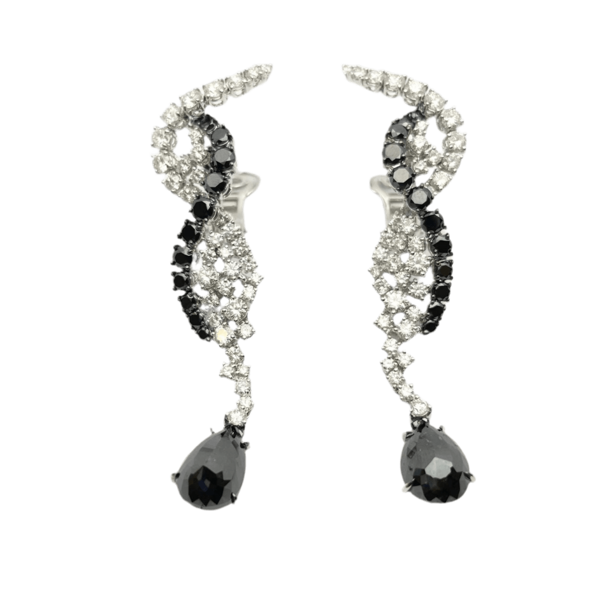 Boucles d'oreilles Clips en or blanc et diamants - Castafiore