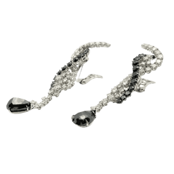 Boucles d'oreilles Clips en or blanc et diamants - Castafiore