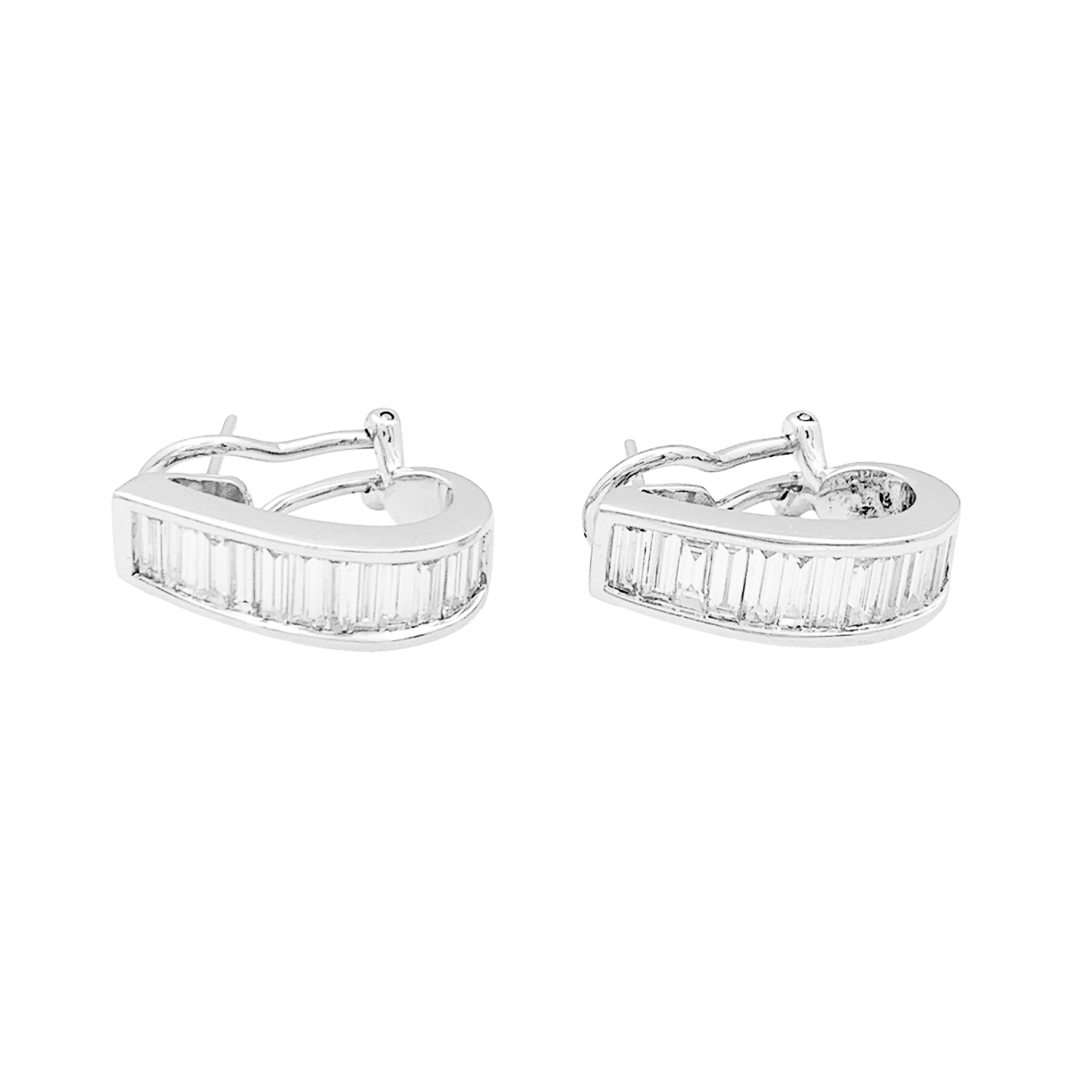 Boucles d'oreilles Clips en or blanc et diamants - Castafiore