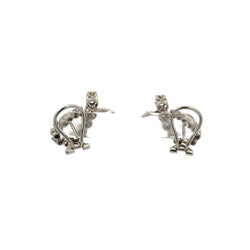 Boucles d'oreilles Clips en or blanc et diamants - Castafiore
