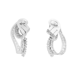 Boucles d'oreilles Clips en or blanc et diamants - Castafiore