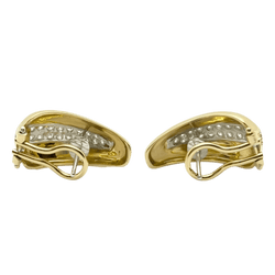 Boucles d'oreilles Clips en or blanc, or jaune et diamants - Castafiore