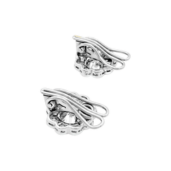 Boucles d'oreilles Clips en or blanc, platine et diamants - Castafiore