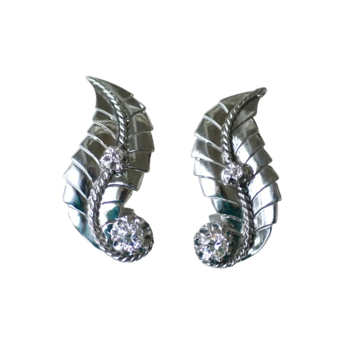 Jacky de G boucles d'oreilles XXL métal doré strass bijoux vintage Jacky de G boucles d'oreilles XXL métal doré strass bijoux vintage