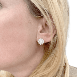Boucles d'oreilles Clips en or blanc, platine et diamants - Castafiore