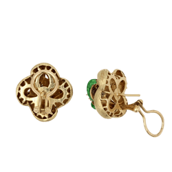 Boucles d'oreilles Clips en or jaune, émail et diamants - Castafiore
