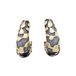 Boucles d'oreilles Clips en or jaune et bronze - Castafiore