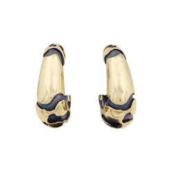 Boucles d'oreilles Clips en or jaune et bronze - Castafiore