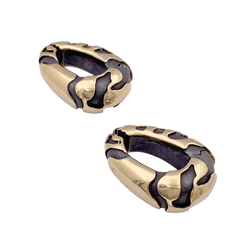 Boucles d'oreilles Clips en or jaune et bronze - Castafiore