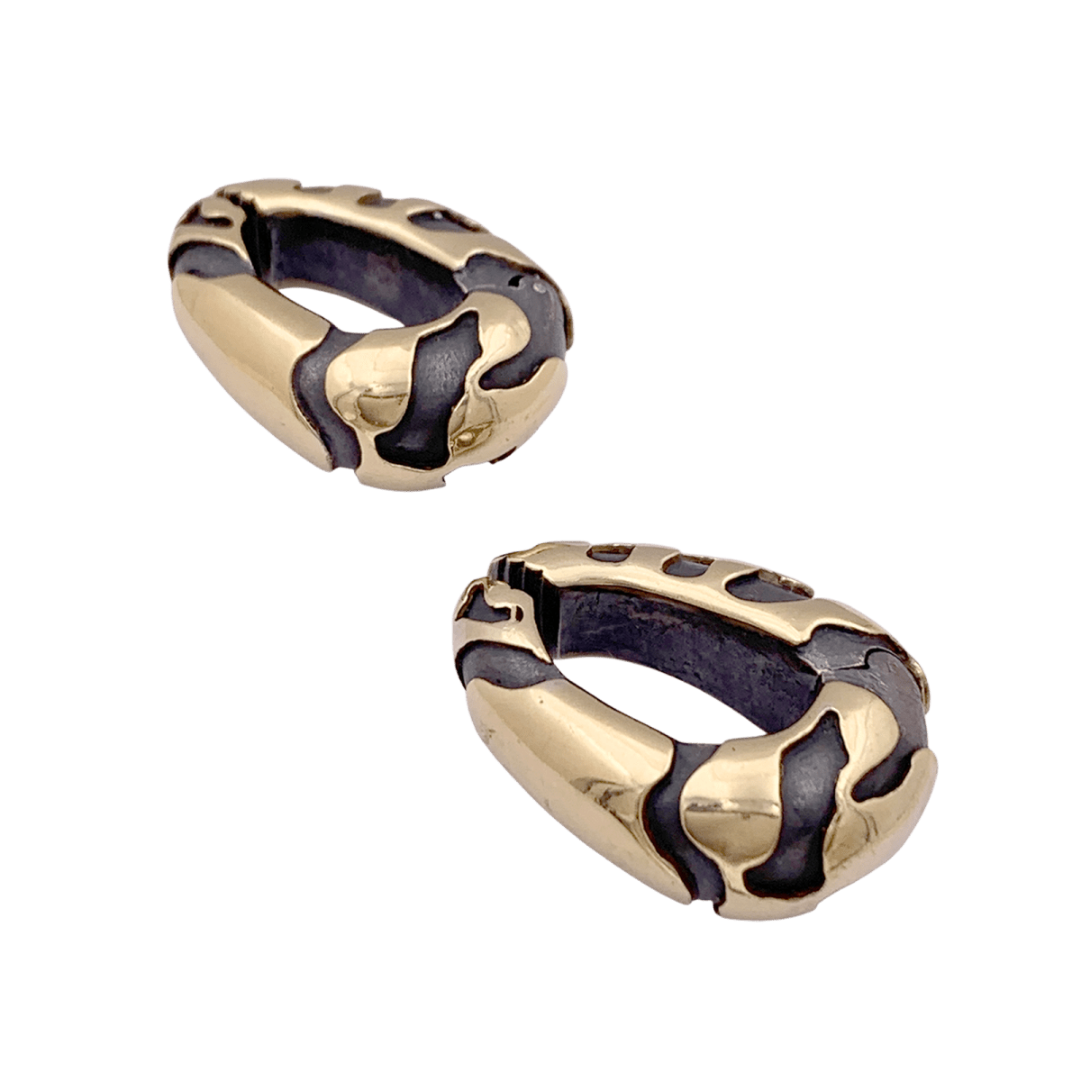 Boucles d'oreilles Clips en or jaune et bronze - Castafiore