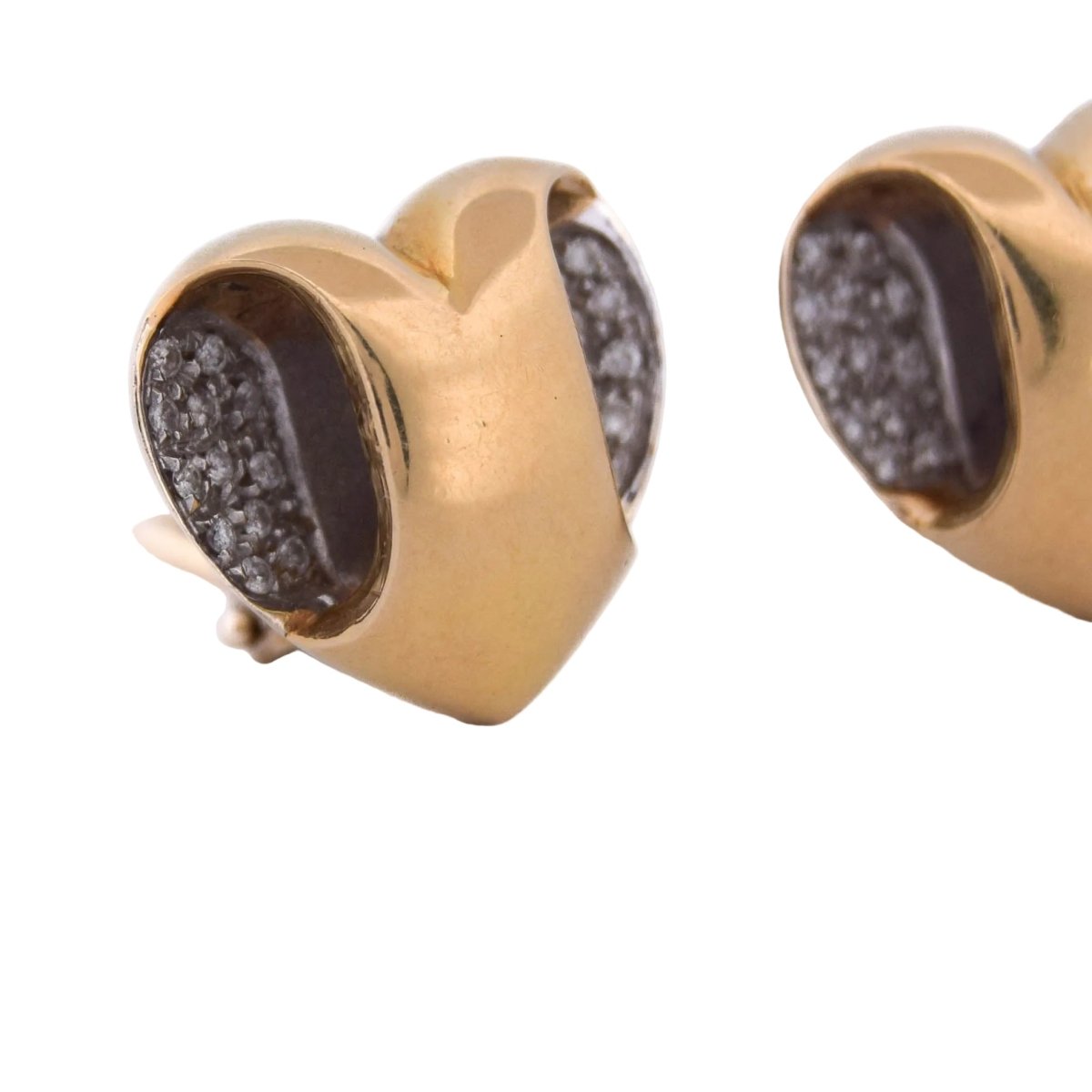 Boucles d'oreilles Clips en or jaune et diamants - Castafiore