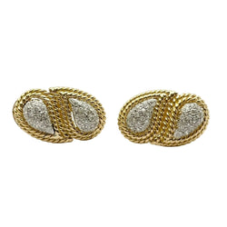 Boucles d'oreilles Clips en or jaune et diamants - Castafiore