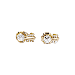 Boucles d'oreilles Clips en or jaune et diamants - Castafiore