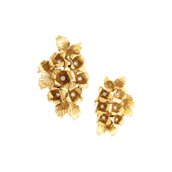 Boucles d'oreilles Clips en or jaune et diamants - Castafiore