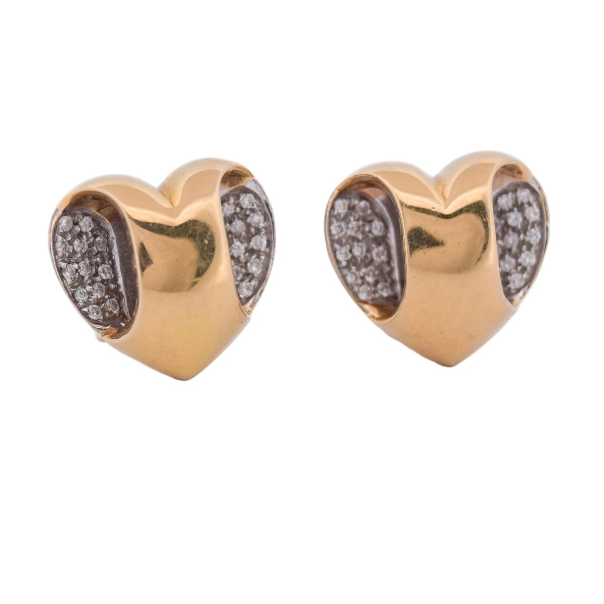 Boucles d'oreilles Clips en or jaune et diamants - Castafiore