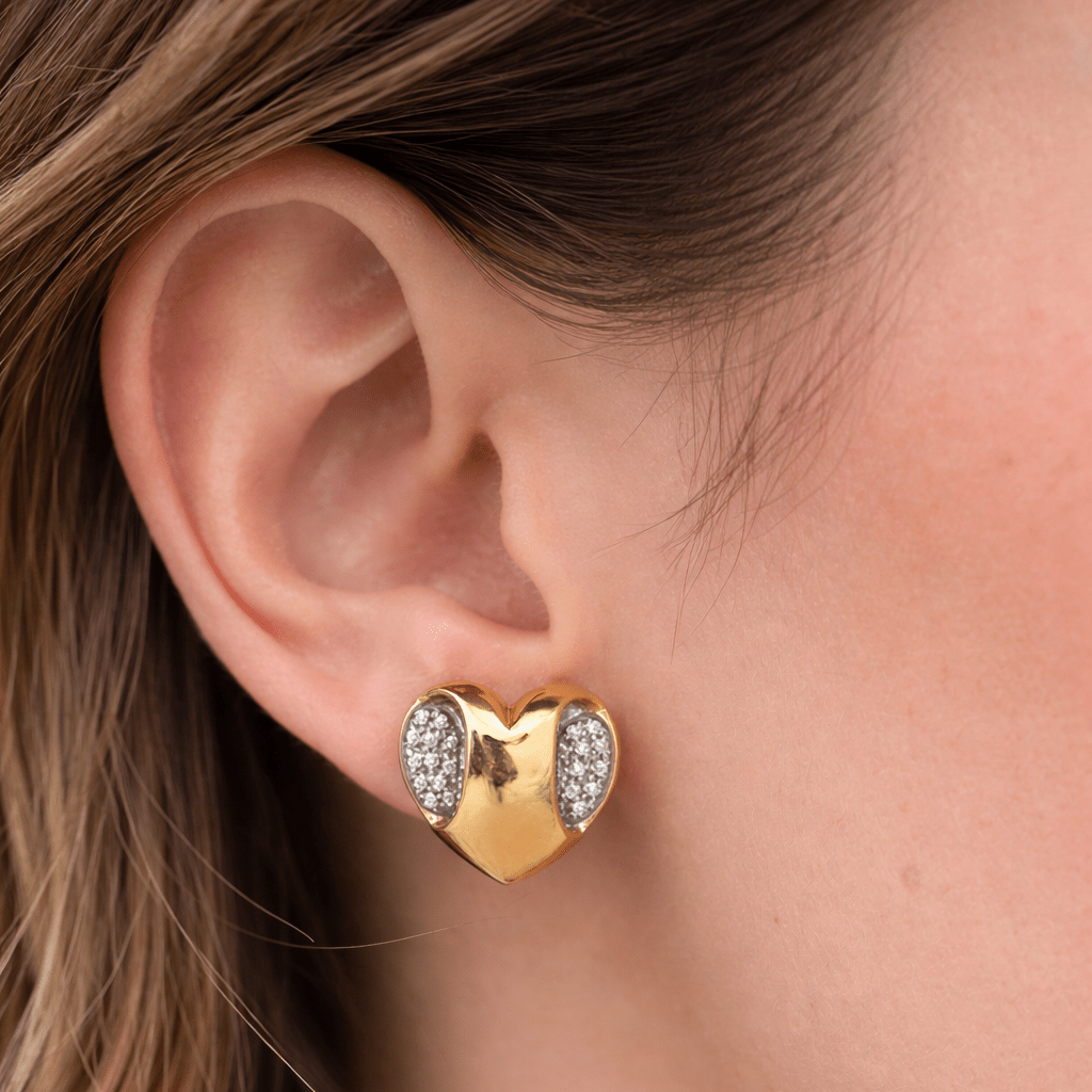 Boucles d'oreilles Clips en or jaune et diamants - Castafiore