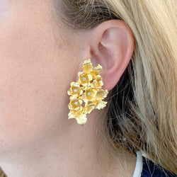 Boucles d'oreilles Clips en or jaune et diamants - Castafiore