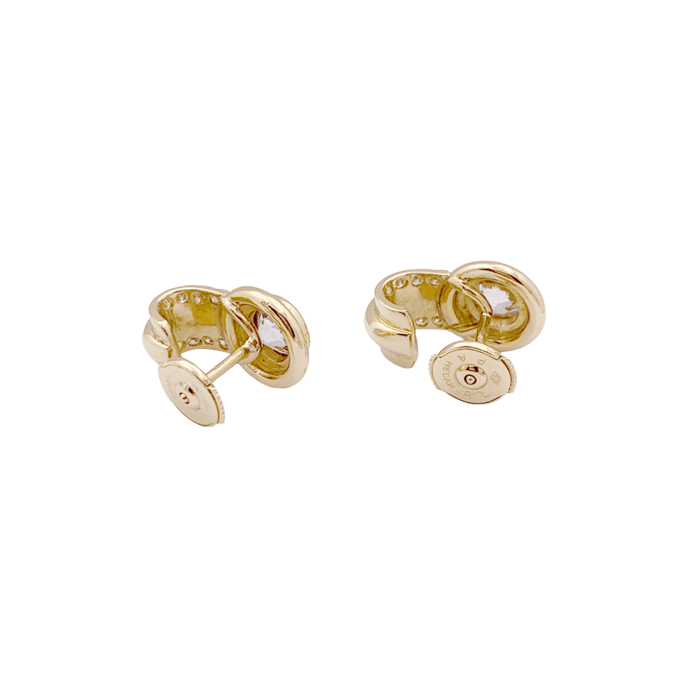 Boucles d'oreilles Clips en or jaune et diamants - Castafiore
