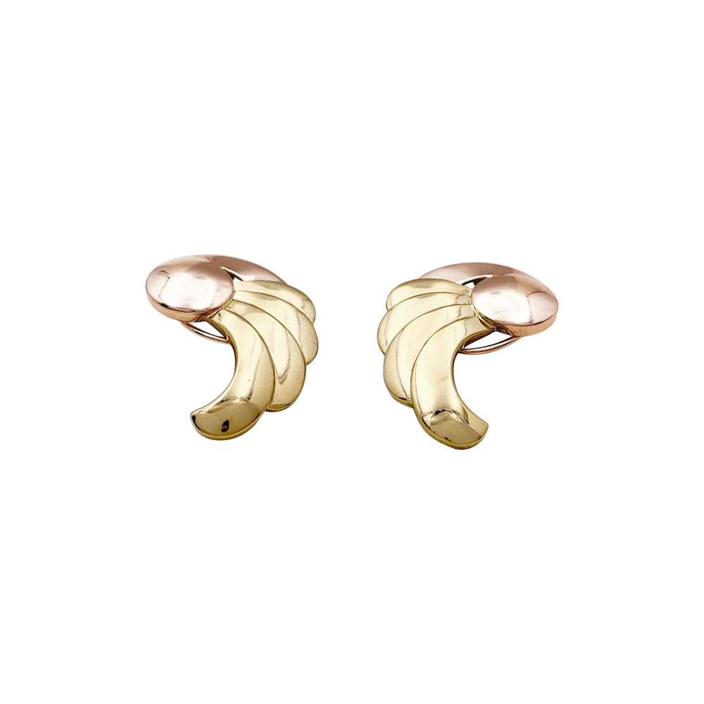 Boucles d'oreilles Clips en or jaune et or rose - Castafiore