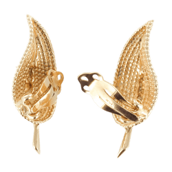 Boucles d'oreilles Clips en or jaune et perles - Castafiore