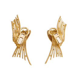 Boucles d'oreilles Clips en or jaune et perles - Castafiore
