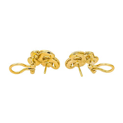 Boucles d'oreilles Clips en or jaune, perles et diamants - Castafiore