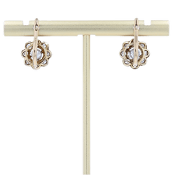 Boucles d'oreilles Clips en or jaune, platine et diamants - Castafiore