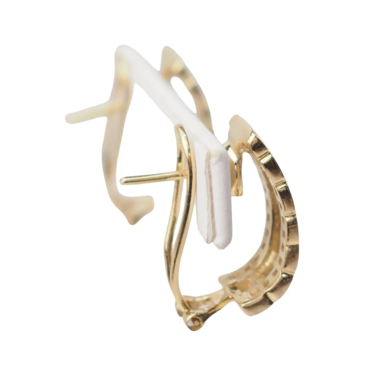 Boucles d'oreilles Clips en or jaune, rubis et diamants - Castafiore