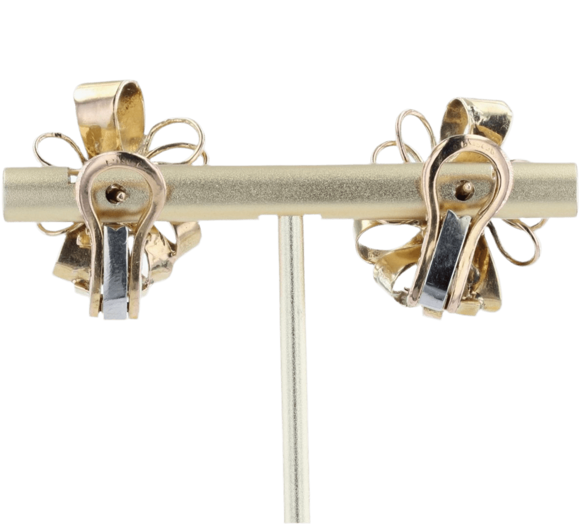 Boucles d'oreilles Clips en or jaune, rubis et diamants - Castafiore