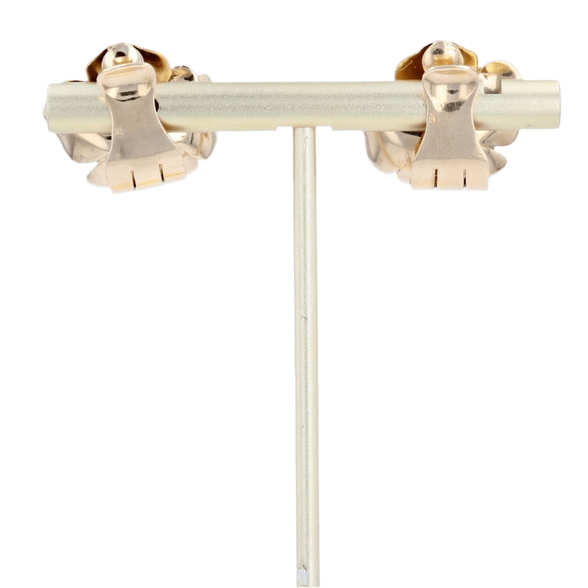 Boucles d'oreilles Clips en or jaune, rubis et diamants - Castafiore