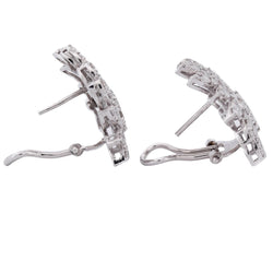 Boucles d'oreilles Clips en platine et diamants - Castafiore